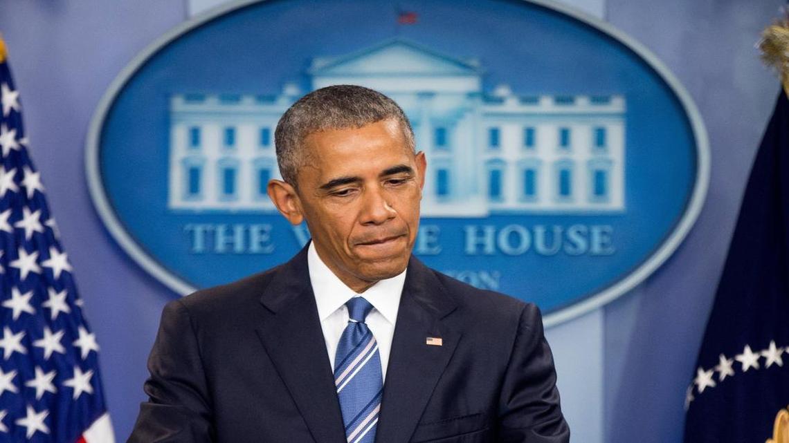 President Barack Obama paused Thursday while speaking about the Supreme Court decision on immigration. The court’s tie vote blocked his executive order that put off deportations of the undocumented parents of children who are American citizens or legal residents.