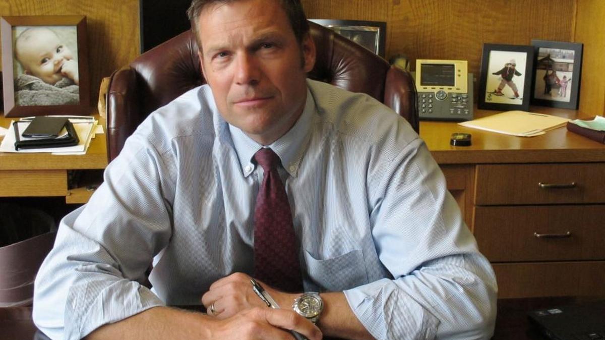
Kansas Secretary of State Kris Kobach 


