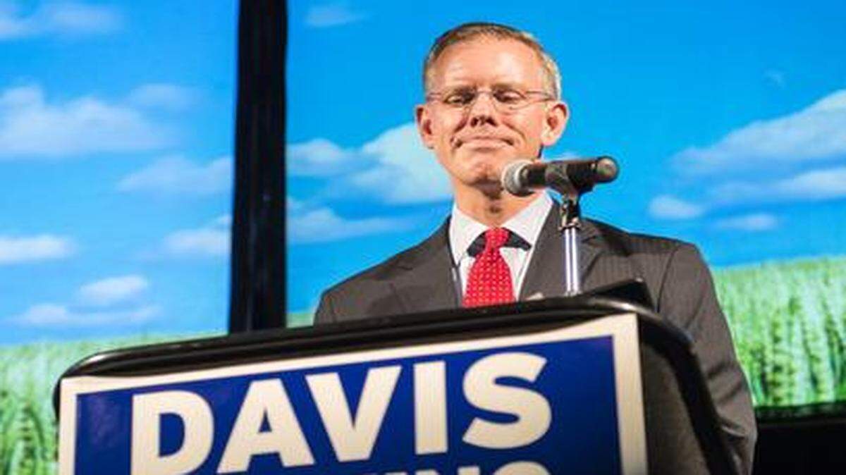 
Kansas Democratic candidate Paul Davis conceded defeat in the gubernatorial race at his watch party gave at Abe & Jake’s in Lawrence. 
