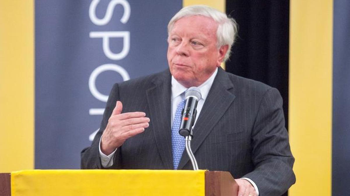 
Richard Kinder spoke at the announcement of the gift to the university.
