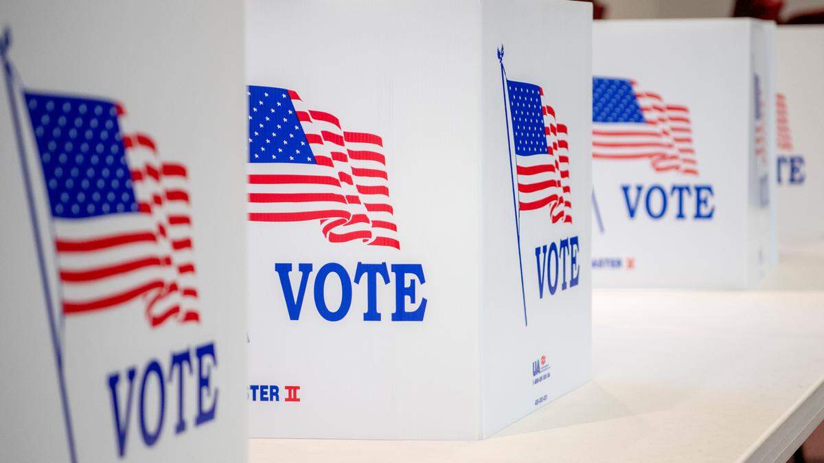 Voting booths.