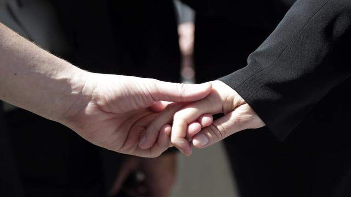 
Kansas wants to halt a lower-court ruling allowing same-sex marriage while it takes up an appeal. Civil liberties lawyers say same-sex couples will be hurt waiting for an appeal to play out.
