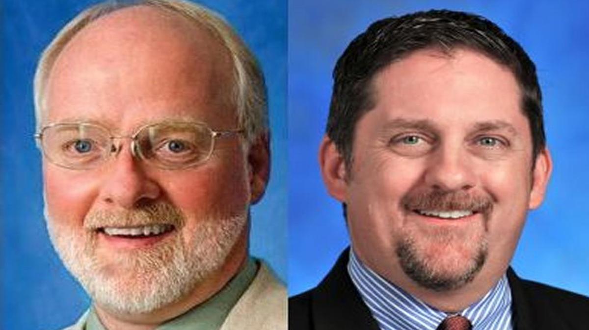 Kansas City, Kan., mayoral candidate David Alvey (left) and incumbent Mark Holland advanced to the November general election.