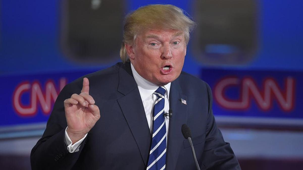 
Republican presidential candidate, businessman Donald Trump 
