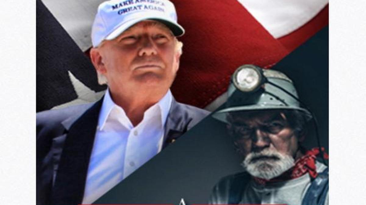 The miner featured in this America-themed Donald Trump ad is a Dutch model.