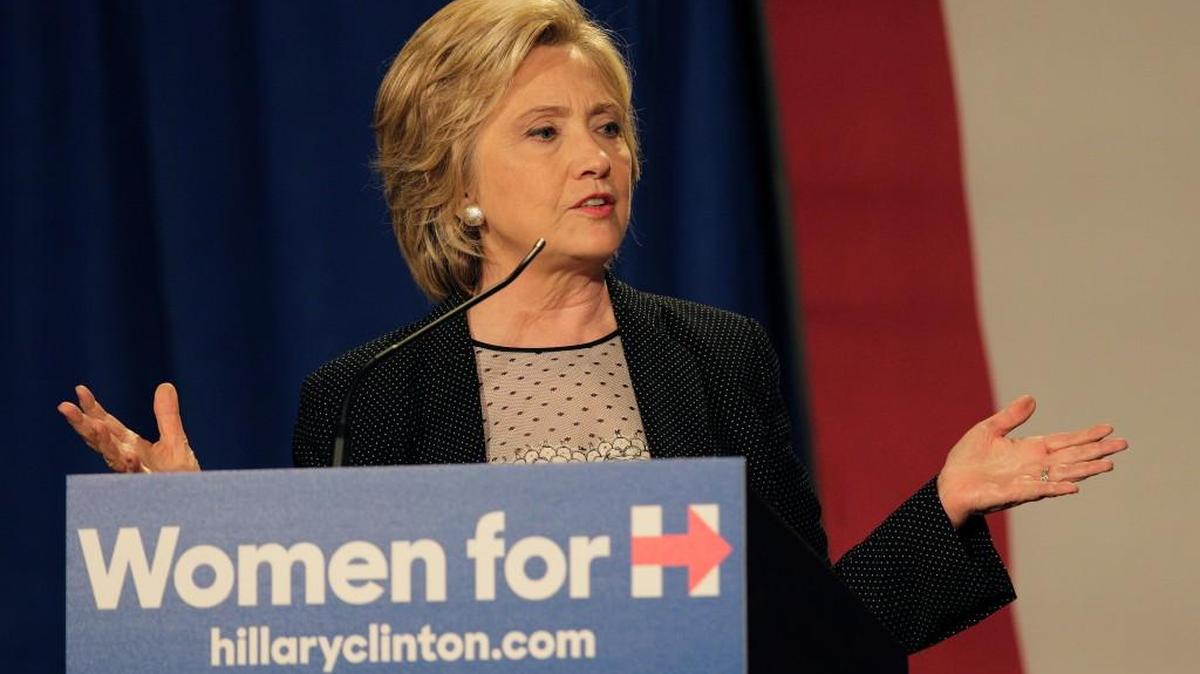 
Democratic presidential candidate Hillary Rodham Clinton speaks at a ‘Women for Hillary’ grassroots organizing meeting Thursday in Columbus, Ohio.
