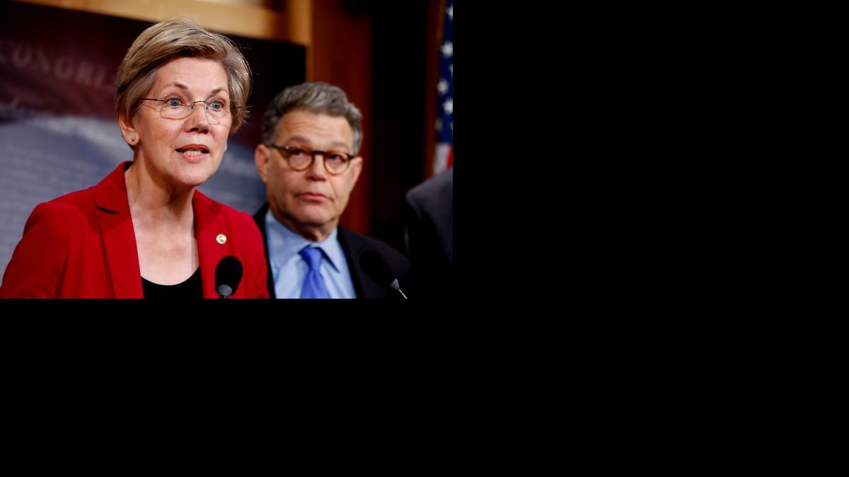 
Sen. Elizabeth Warren, D-Mass, and Sen. Al Franken, D-Minn
