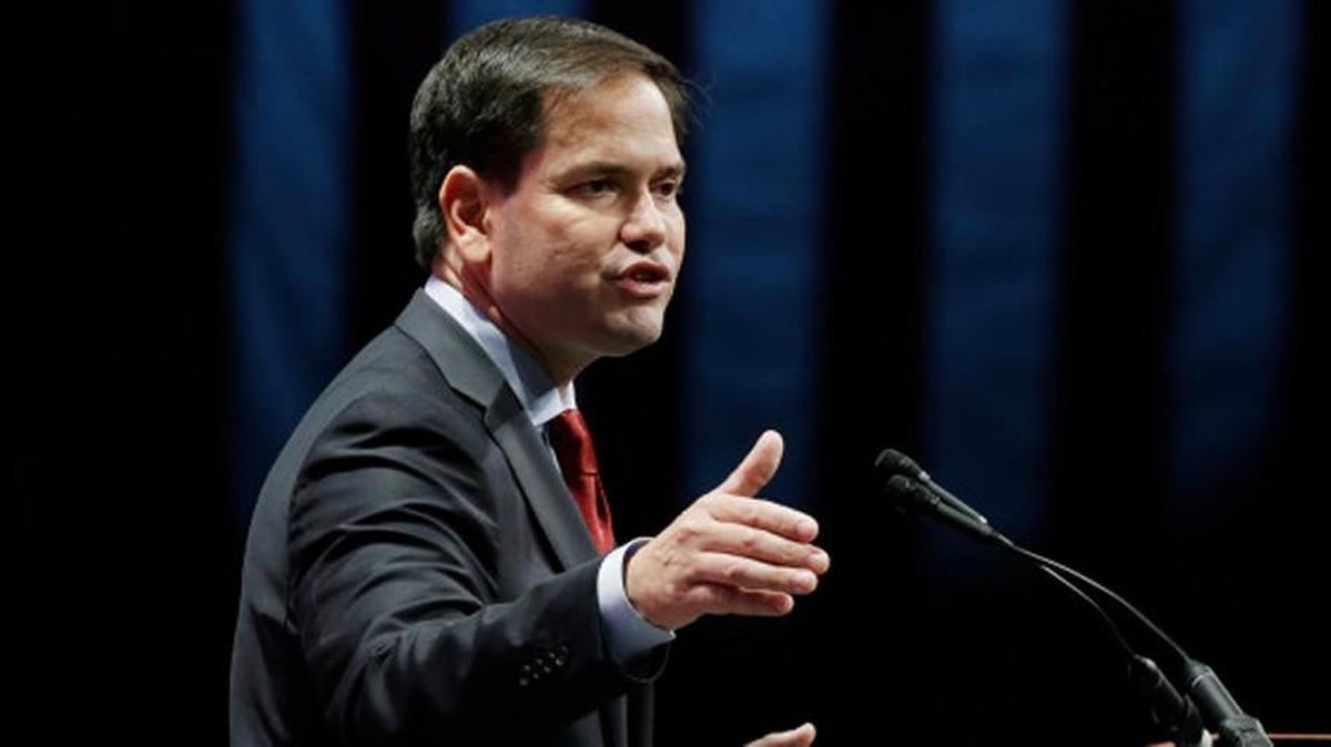 Republican presidential candidate Marco Rubio