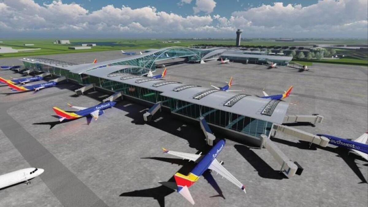 A rendering of a plan to build a new Kansas City International airport terminal supplied by KCI Partnership.