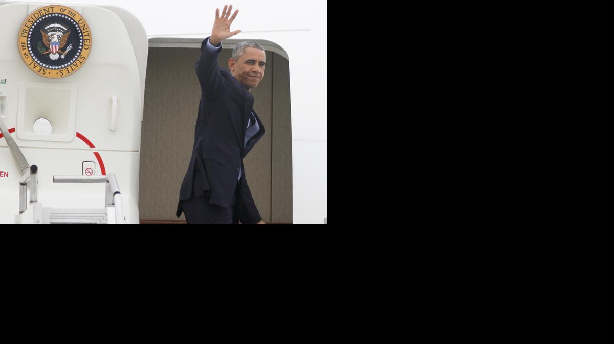 
President Barack Obama boards Air Force One Wednesday
