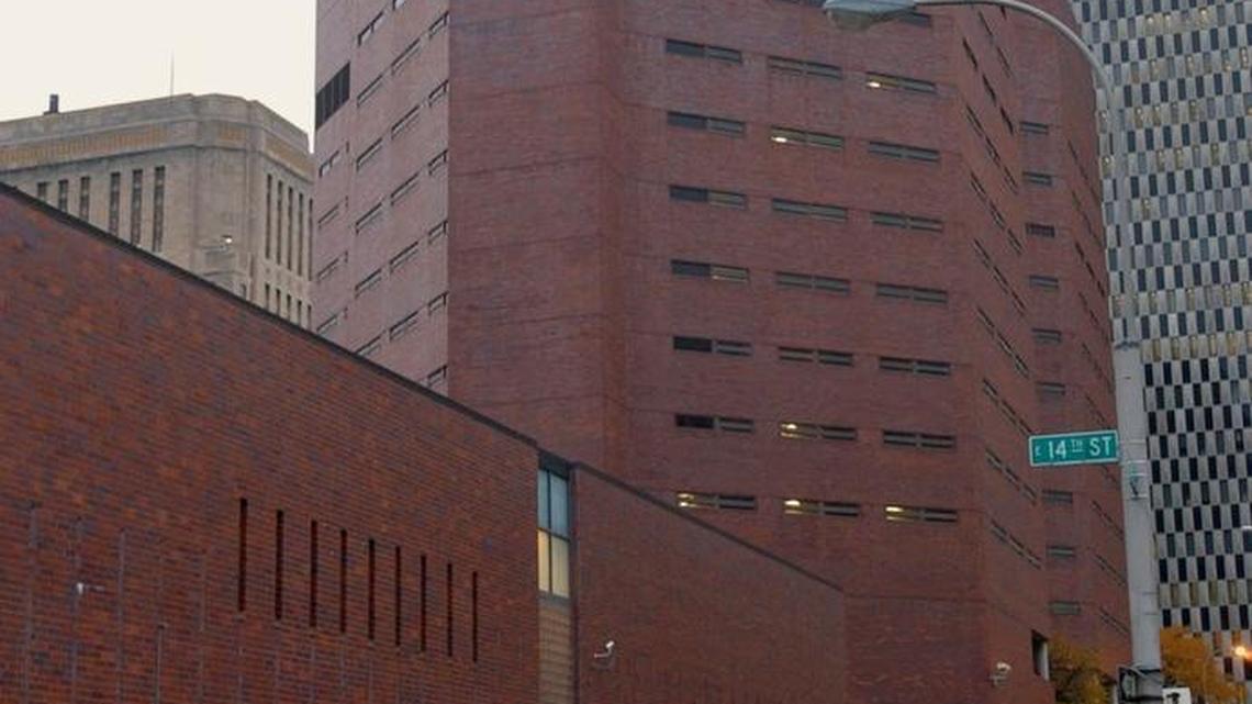 
The Jackson County Detention Center (jail) and annex, at lower left, at 1400 Cherry in downtown Kansas City, Mo. 
