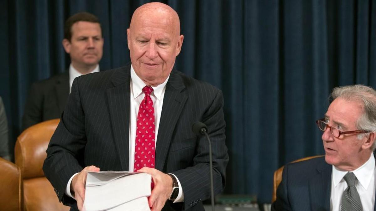 House Ways and Means Committee Chairman Kevin Brady carried copies of the IRS Code on Monday as his panel began the markup process of the GOP’s far-reaching tax overhaul Monday.