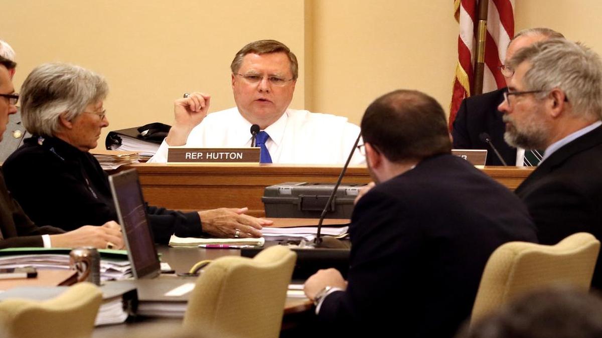 
Rep. Mark Hutton, R-Wichita, put forward a tax plan before the House tax committee Tuesday that would raise about $448 million next year. 
