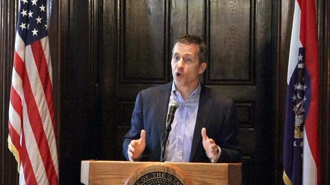 Missouri Gov. Eric Greitens defended himself on Wednesday, April 11, 2018, shortly before a House investigative committee released a report about his 2015 affair that he has admitted to having.