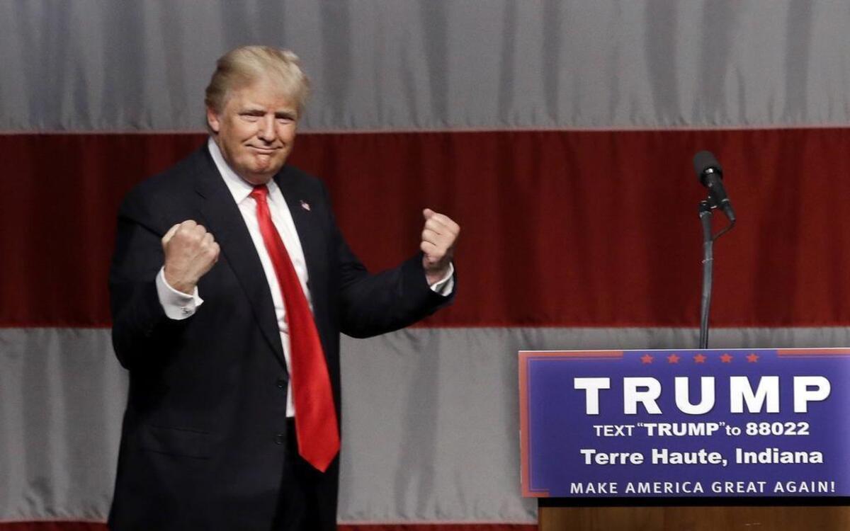 Donald Trump, the likely Republican presidential nominee, won six at-large delegates.