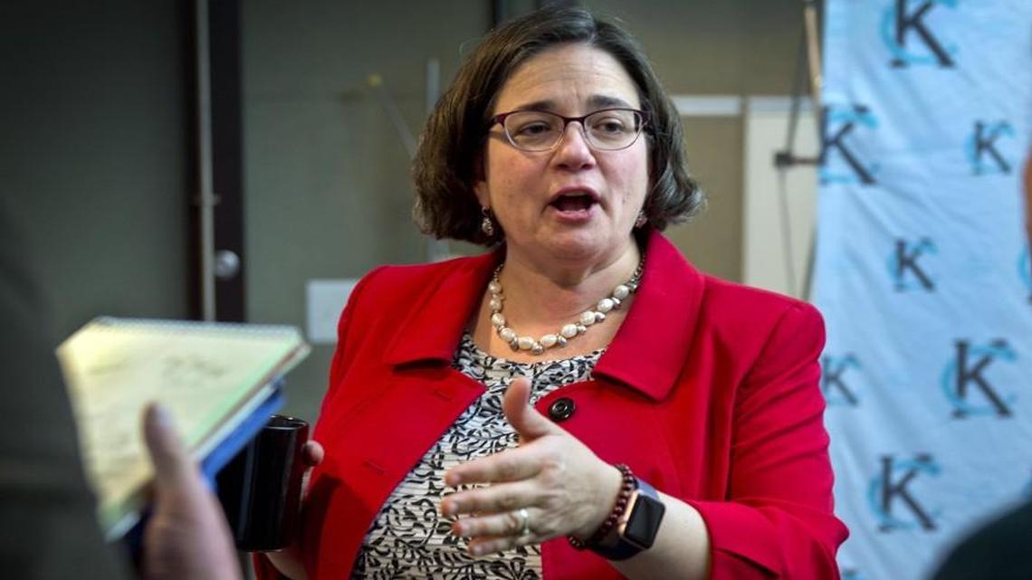 Kansas City Councilwoman Jolie Justus lead the pack of Kansas City mayoral candidates in the last quarter of fundraising.