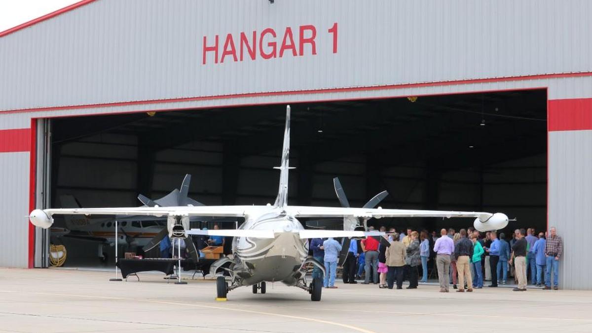 Staff and community members celebrated the opening of a new runway at Lee’s Summit Municipal Airport in late September 2017. Two new hangars will be constructed at the airport next year after the City Council awarded Dean Construction a contract Thursday at the year’s final meeting.