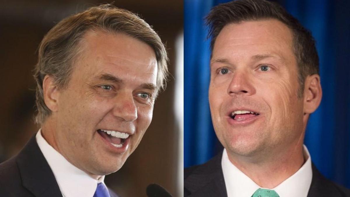 Gov. Jeff Colyer and Secretary of State Kris Kobach are the leading contenders for the GOP nomination for governor.