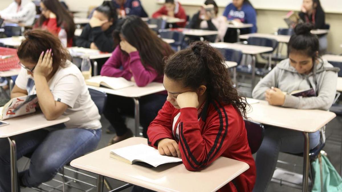 Republican state Sen. Dennis Pyle wants Kansas voters to decide before an April deadline whether the state Supreme Court should have the ability to close schools. Above, Wichita North High freshman Alejandra Hernandez reads during “Tower Time,” a time where the entire schools spends half the period reading.