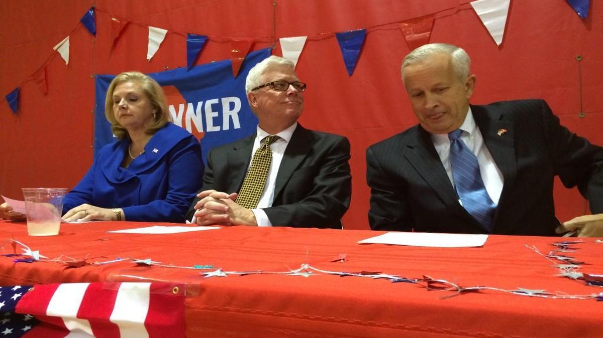 Catherine Hanaway, Peter Kinder and John Brunner were at a forum in Platte County on Saturday night for Republican candidates for governor of Missouri.