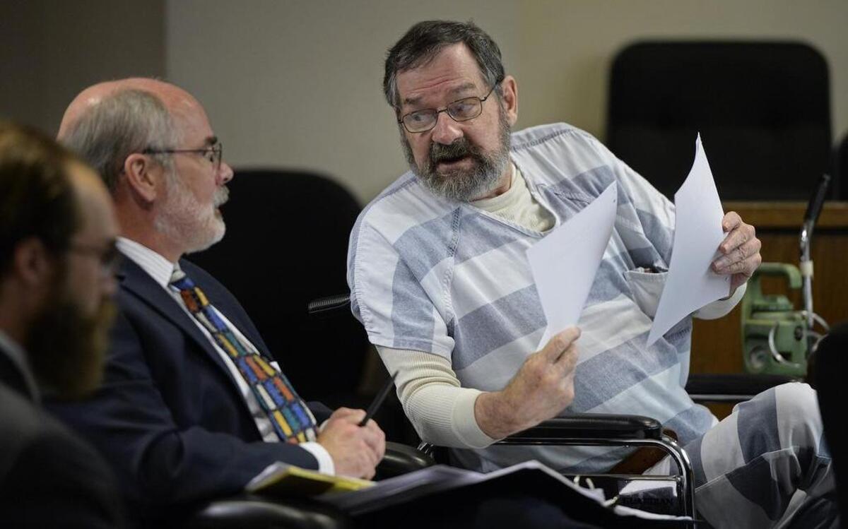 
F. Glenn Miller Jr., also known as Frazier Glenn Cross Jr., is charged with capital murder in the April 13, 2014, shooting deaths of three people outside the Jewish Community Center and Village Shalom care center in Overland Park. The 74-year-old resident of Aurora in southern Missouri is representing himself.
