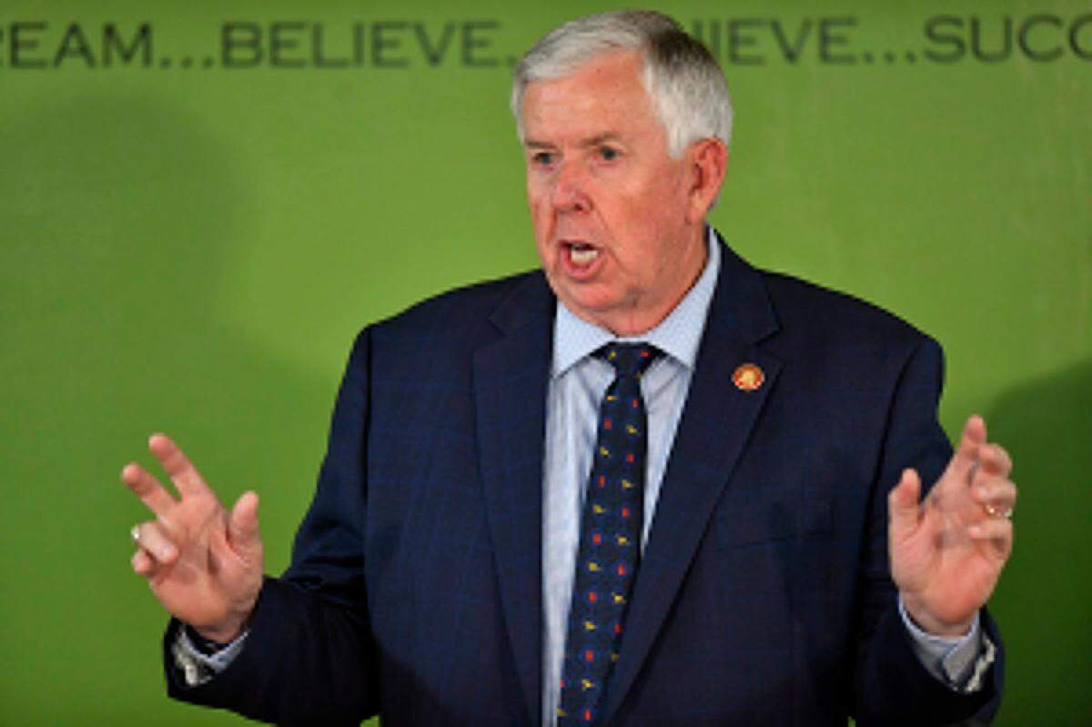 During press conferences in Kansas City in June, Missouri Gov. Mike Parson spoke about a statewide business-led focus on crime.