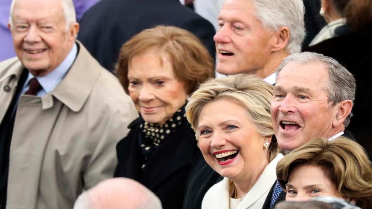 Former President Jimmy Carter, Rosalynn Carter, former President Bill Clinton, Hillary Clinton and former President George W. Bush waited for the 58th Presidential Inauguration to begin in Janurary at the U.S. Capitol in Washington.
