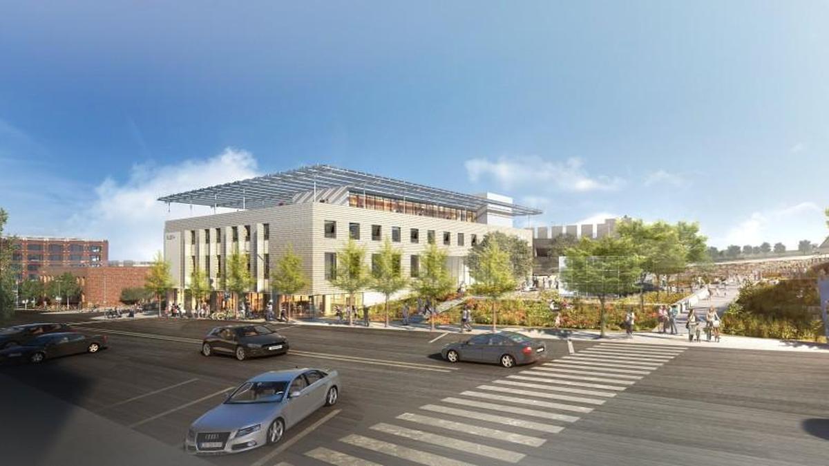 A rendering of the proposed BNIM headquarters.