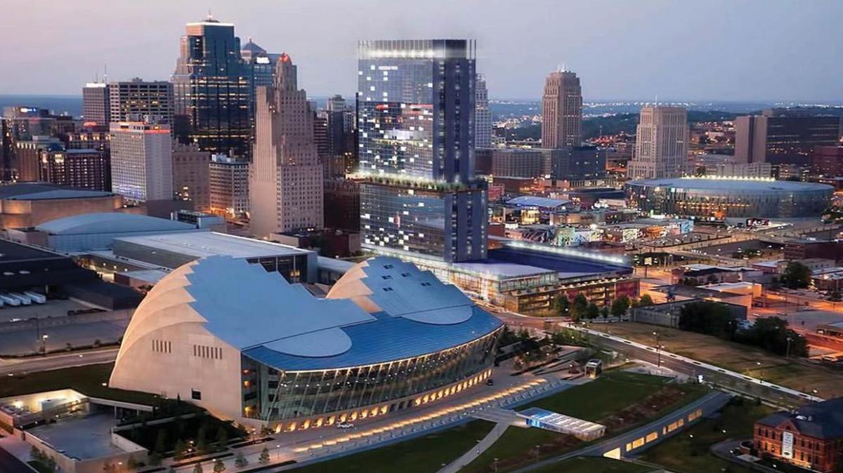 A rendering of the proposed downtown Kansas City convention hotel 