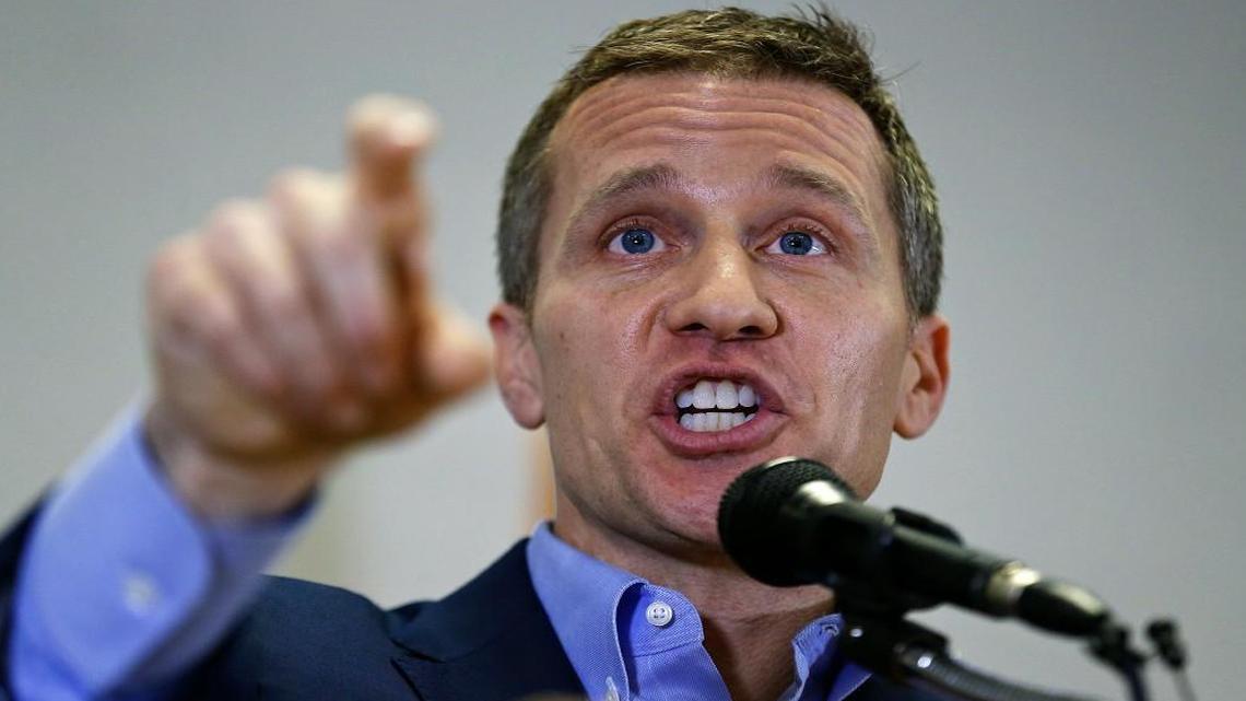 Missouri Gov. Eric Greitens delivered an outline of his state budget Thursday at an early childhood center in Nixa, Mo.