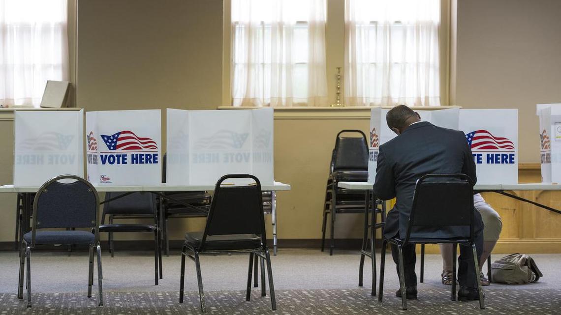 
Herb Hardwick of Kansas City cast his ballot Tuesday at Wornall Road Baptist Church, 400 W. Meyer Blvd. Fewer than 34,100 people voted in the mayor’s race.

