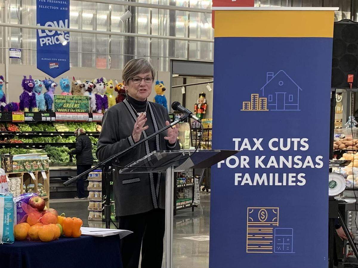 Kansas Gov. Laura Kelly announced a tax cut agenda in December that included a proposed immediate elimination of the state sales tax on food, ending state sales taxes on diapers and feminine hygiene products, the creation of a back-to-school sales tax holiday and changes to how retirement income is taxed.