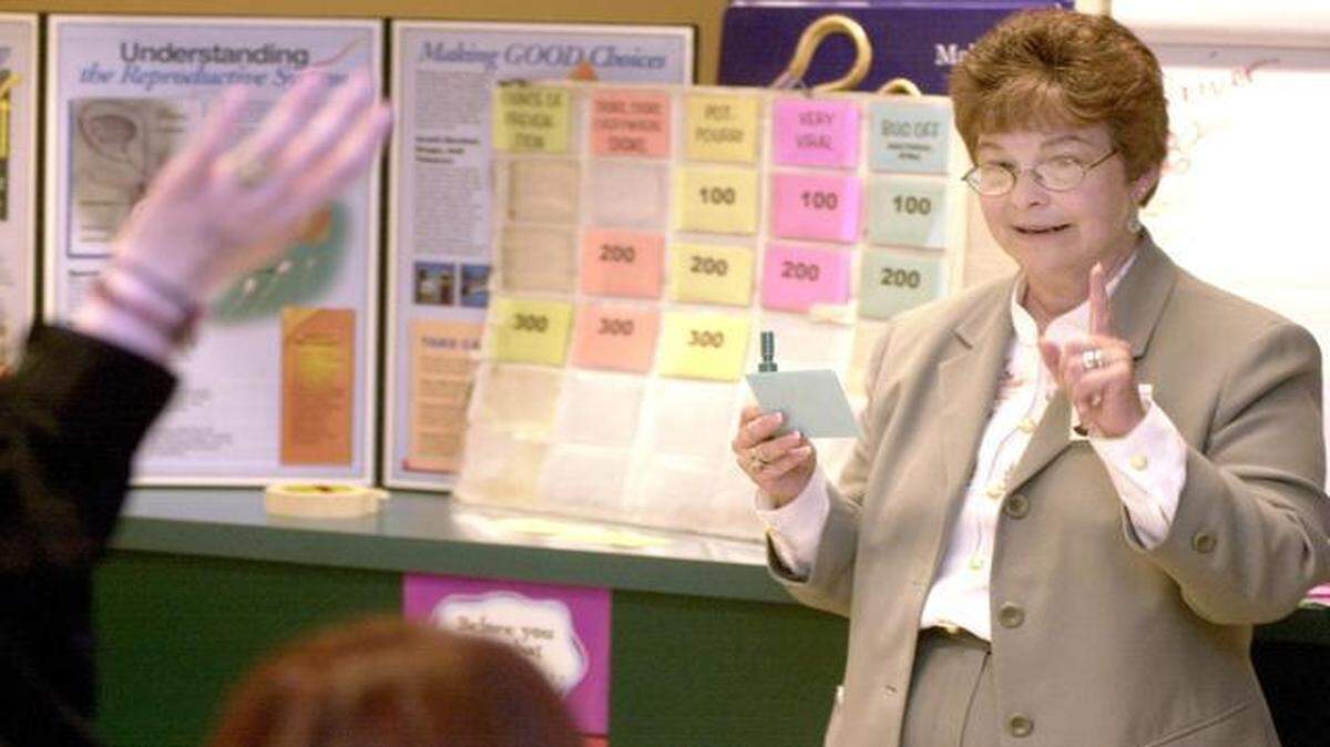 
A sex education session at Liberty High School
