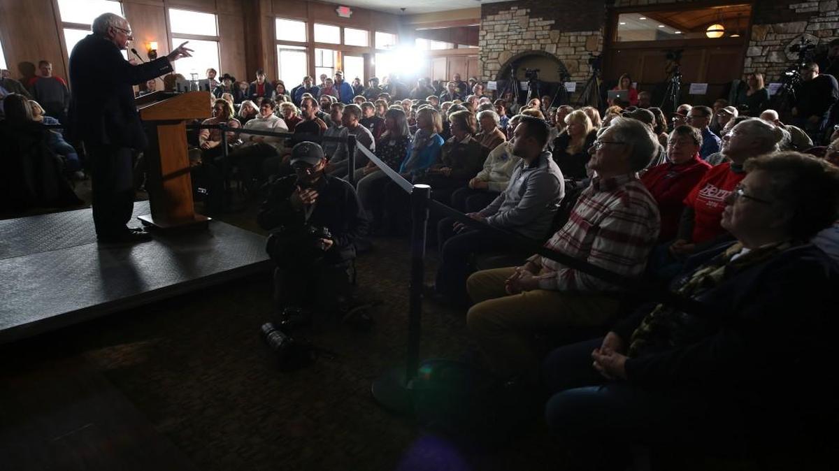 Sen. Bernie Sanders of Vermont, a Democratic candidate for president, spoke to a packed house last week at the Santa Maria Winery in Carroll, Iowa. Economist Dave Swenson of Iowa State University found that a half-year of campaigning adds about $11 million to Iowa’s gross domestic product, and it vanishes in three of the four years of a presidential election cycle. But Iowans say the benefits that the quadrennial first-in-the-nation caucuses bring to the state are more intangible.