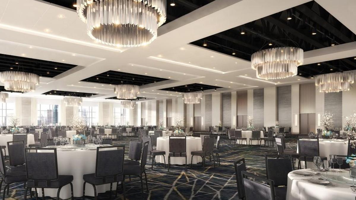 A rendering of the ballroom of the proposed downtown Kansas City convention hotel.