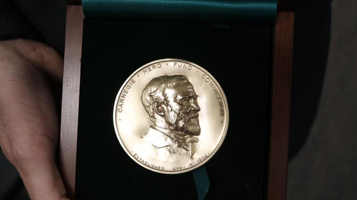 Jeff Hilke, of Jefferson City, and Scott E. Duncan, of Kanasas City, are both recipients of the Carnegie award, presented by the Carnegie Hero Fund Commission, for taking action to stop a gunman.