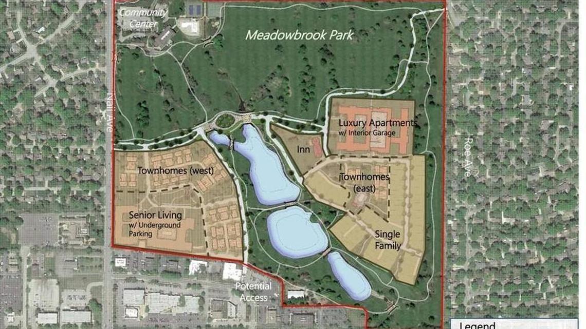 
A map of the Meadowbrook redevelopment proposal.
