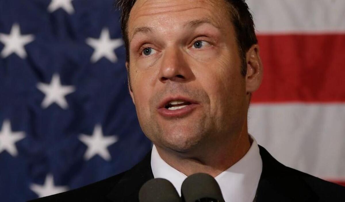 
Kansas Secretary of State Kris Kobach
