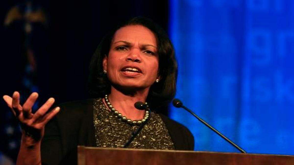 
Former U.S. secretary of state Condoleezza Rice spoke Wednesday to an audience of more than 1,100 people at the Kansas City Marriott Downtown as part of a leadership series lecture sponsored by Rockhurst University.

