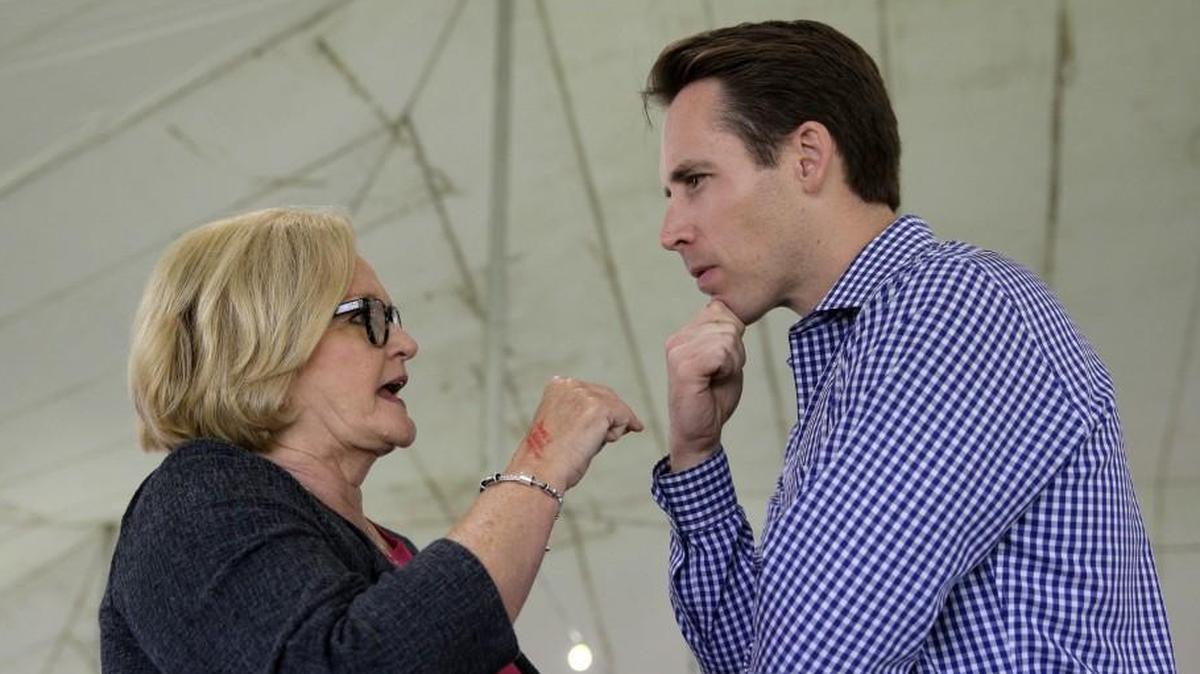 Republican Josh Hawley is running for the U.S. Senate seat held by Democrat Claire McCaskill. The two spoke in August at the Missouri State Fair.