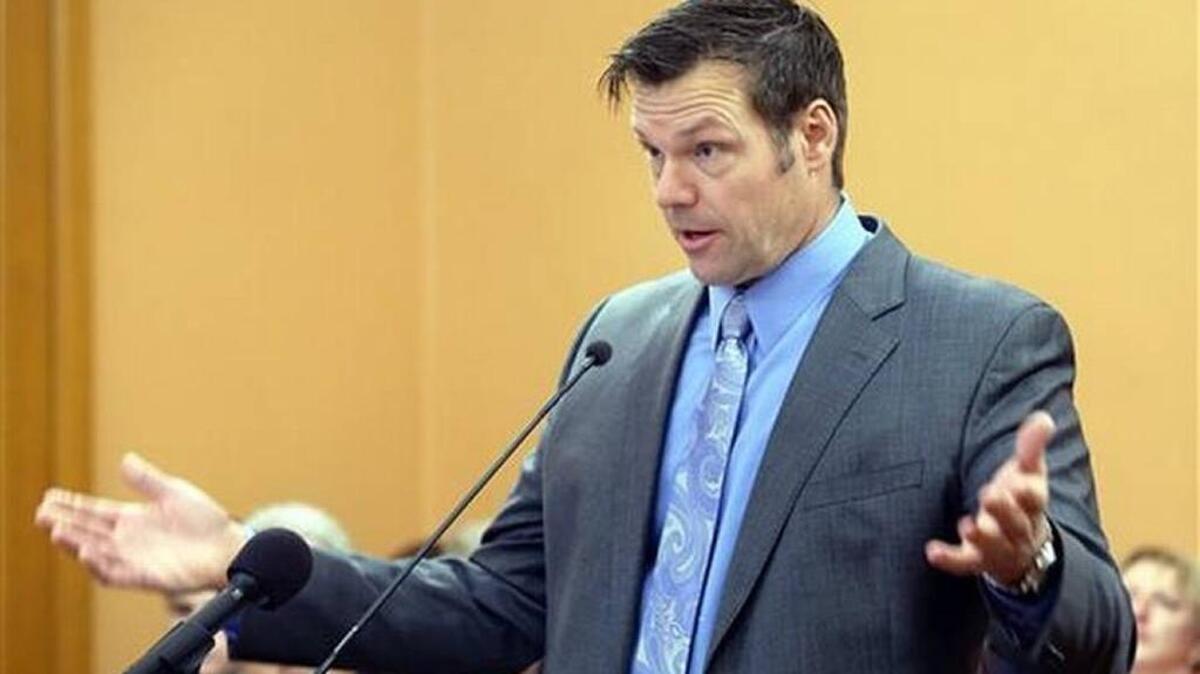 Kansas Secretary of State Kris Kobach