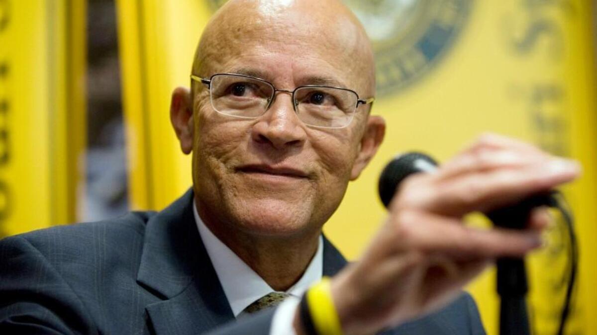 Michael Middleton spoke after the University of Missouri board of curators named him interim president of the university system Thursday at University Hall in Columbia.