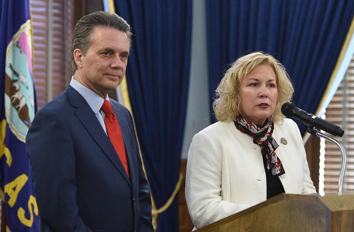 Lt. Gov. Jeff Colyer on Wednesday introduced Gina Meier-Hummel as the new secretary of the Department for Children and Families.