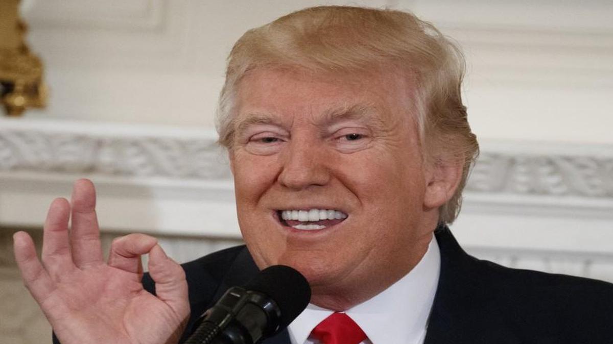 President Donald Trump spoke Monday to a meeting of the National Governors Association at the White House in Washington.