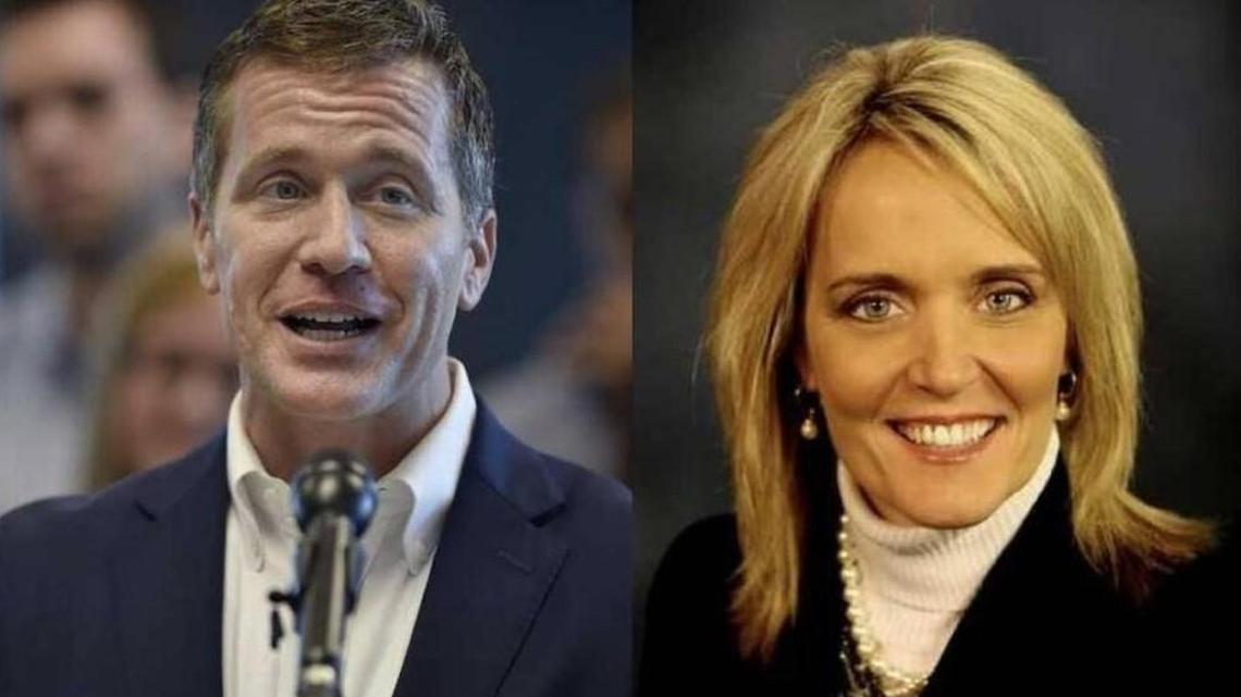 Missouri Gov. Eric Greitens and former Education Commissioner Margie Vandeven.
