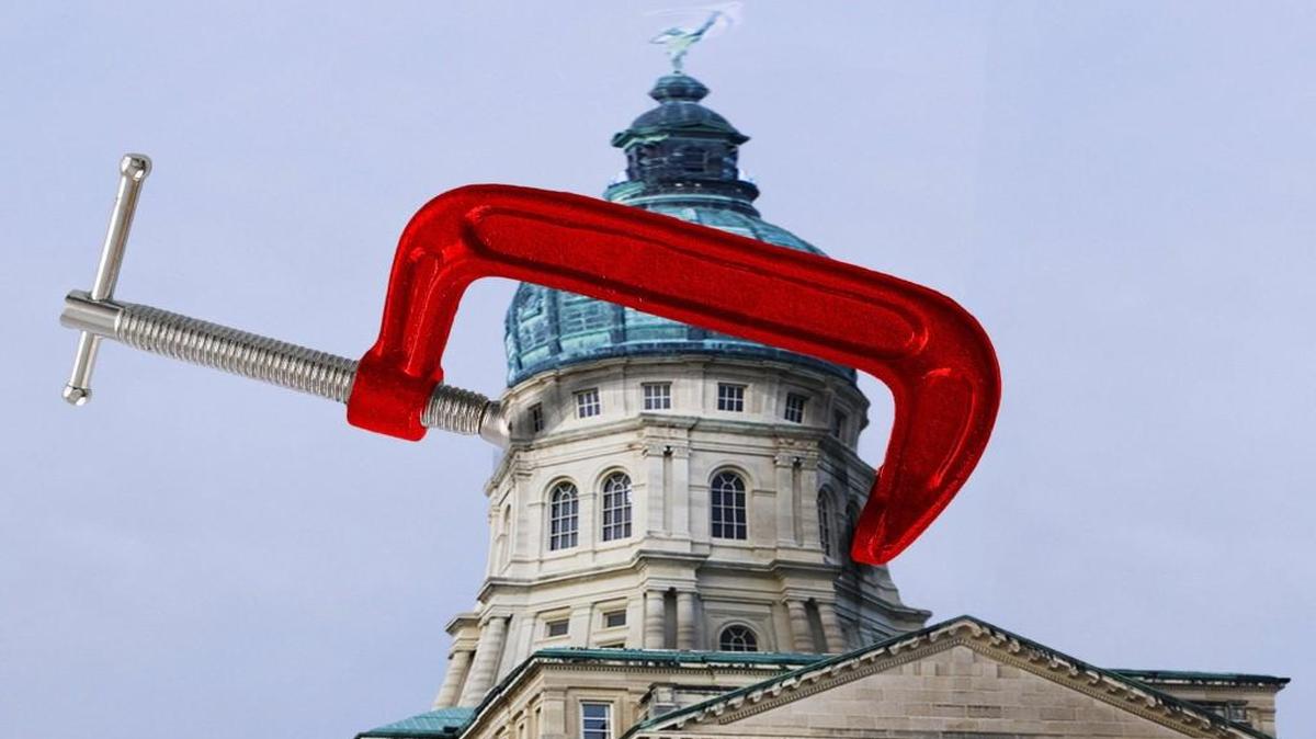 Kansas lawmakers will have to address a nearly $350 million budget hole when they convene in Topeka in January.