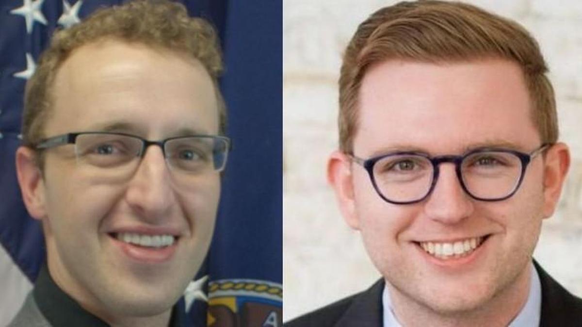 Matthew Calcara (left) and Brandon Woodard