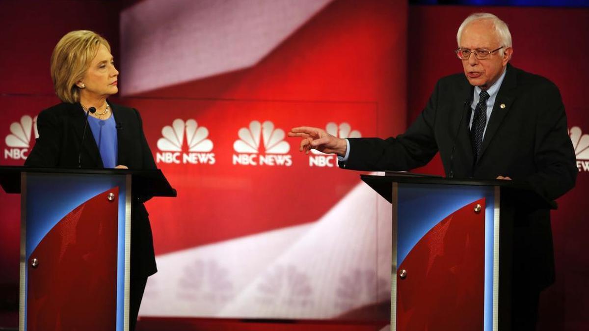 Democratic presidential candidates Bernie Sanders and Hillary Clinton debated last week.