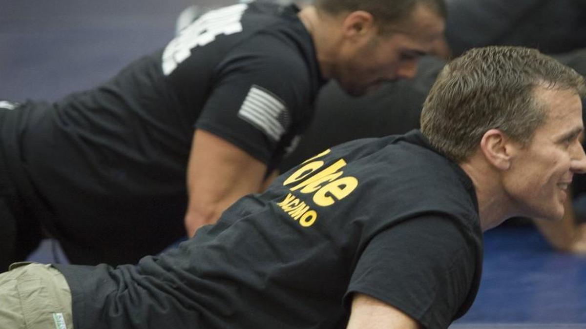 Missouri Gov. Eric Greitens has made his way around the state, including working out here with members of the Kansas City Police Department Tactical Response Team, but Mayor Sly James said he’s yet to have a formal meeting with him.