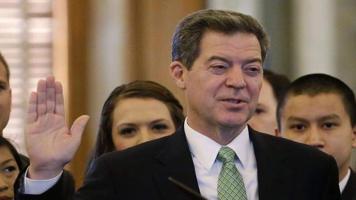
Kansas Gov. Sam Brownback was sworn in by Chief Justice Lawton Nuss on Monday during the inaugural ceremony in Topeka.

